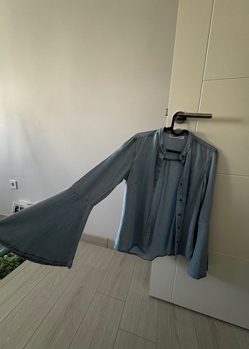 Koton Gri Denim Kadın Gömlek