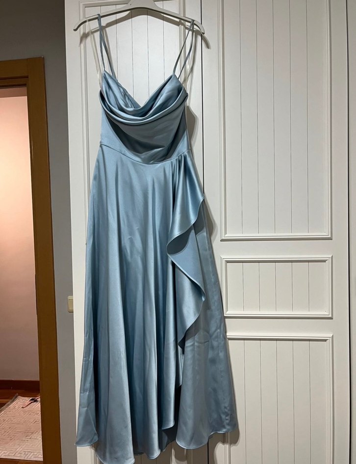 Lafaba acık mavi mazuniyet/abiye elbise - Görsel 2