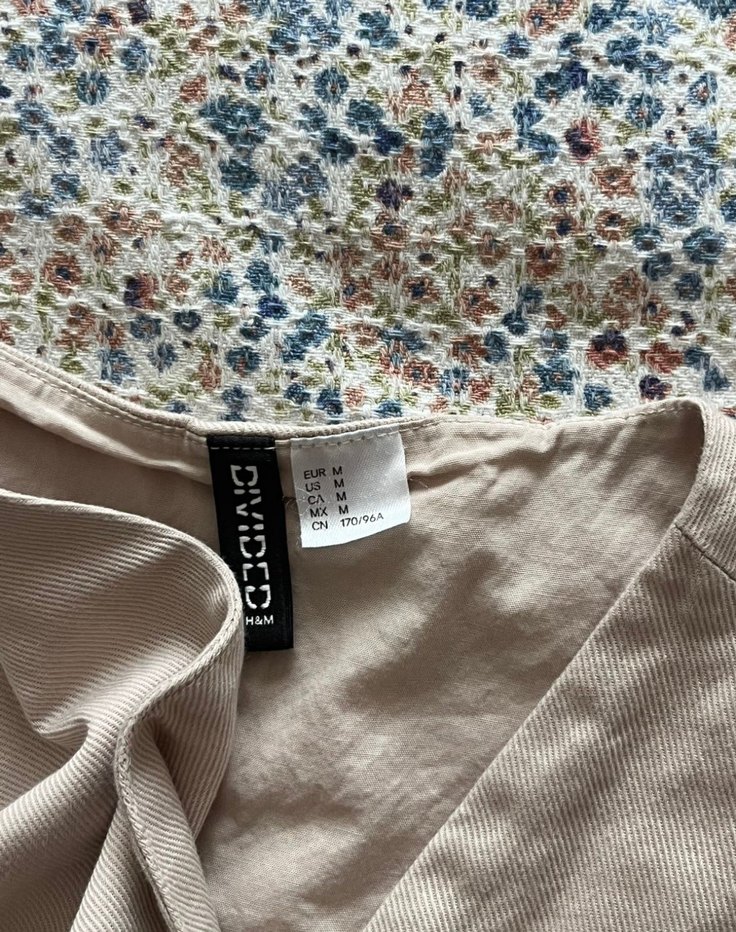 H&m Ekru düğmeli keten yelek - Görsel 2