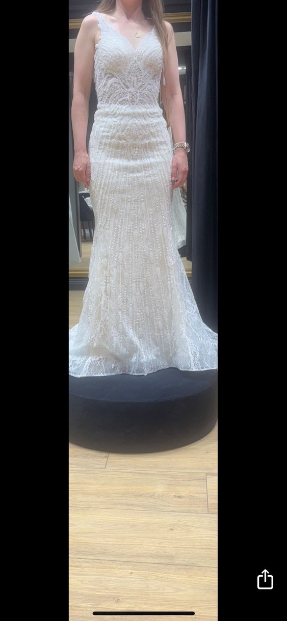 Parlak Beyaz Uzun Balık Abiye Gelinlik - Görsel 3