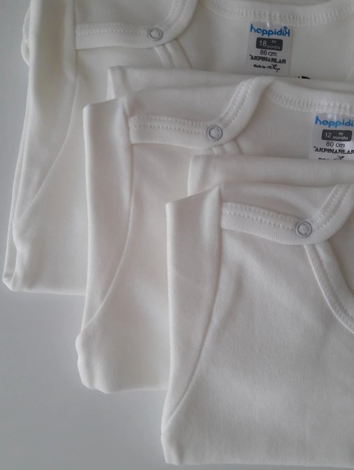 Unisex 3'lü Bebek Badisi/Zıbın - Görsel 2