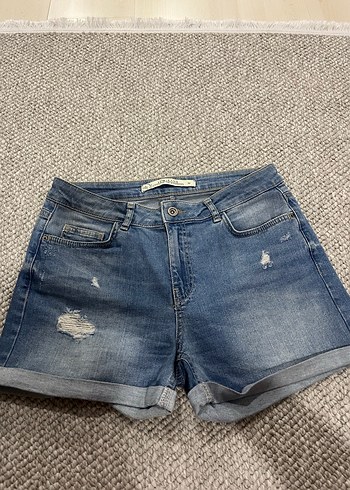 Kadın Mavi Denim Mini Şort