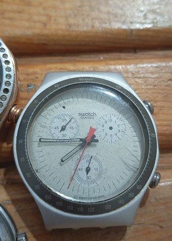 Beden gri Renk orijinal swatch bozuk saat büyük kasa