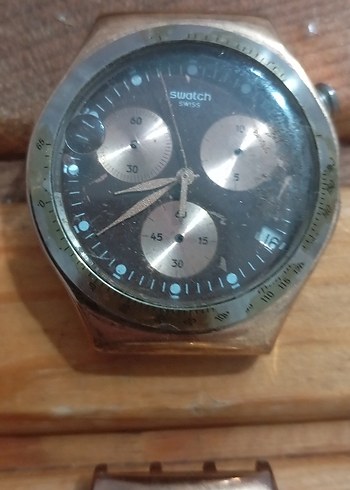 Beden altın Renk orijinal swatch büyük kasa bozuk saat