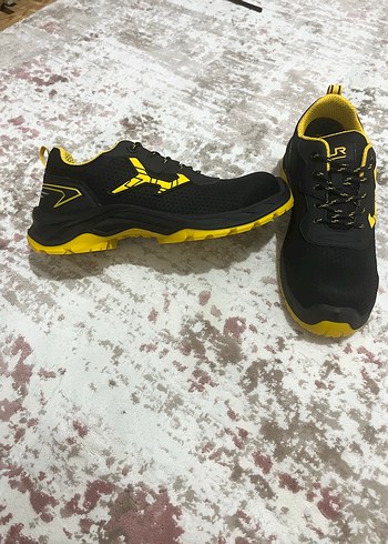 Erkek Siyah sarı demir uçlu iş Ayakkabı - Görsel 3