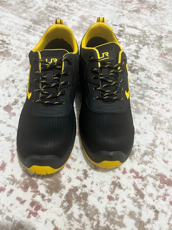 Erkek Siyah sarı demir uçlu iş Ayakkabı - Görsel 4