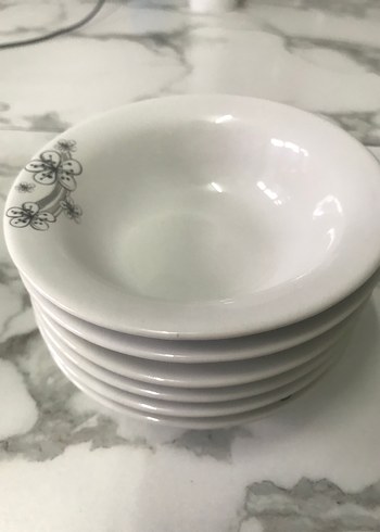 Gri Çiçek Desenli Beyaz Yemek Takımı - Görsel 2