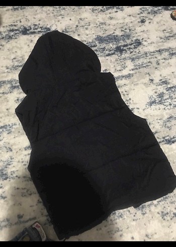 Siyah Kapüşonlu Fermuarlı Kadın Yelek - Görsel 6