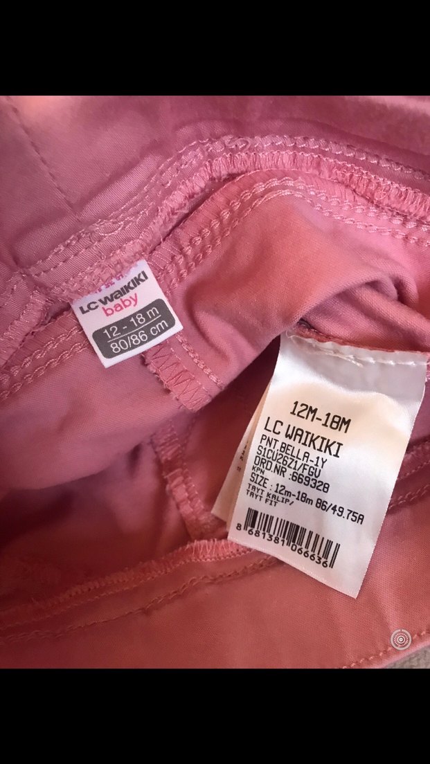 Kız Çocuk Pembe Dar Kesim Pantolon - Görsel 2