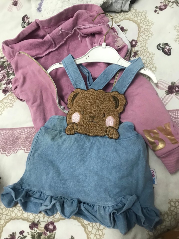 Fermuarlı Pembe Bebek Kız Tulumu - Görsel 2