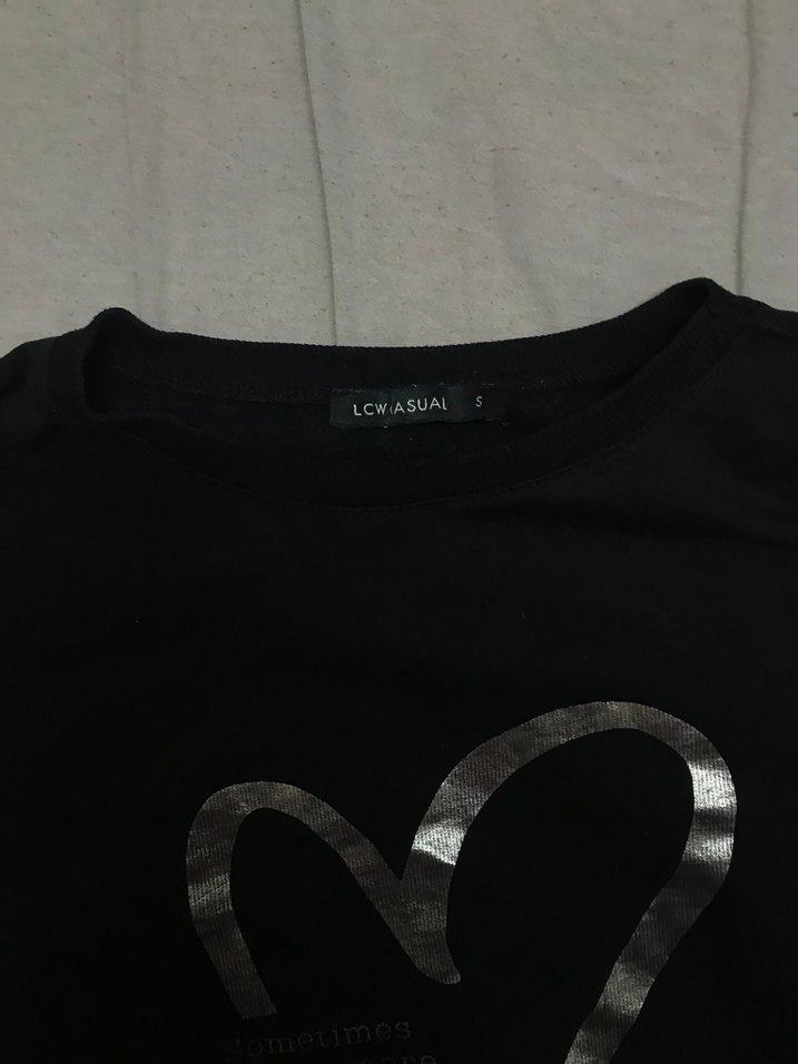 Siyah Baskılı Lcw kazak - Görsel 3