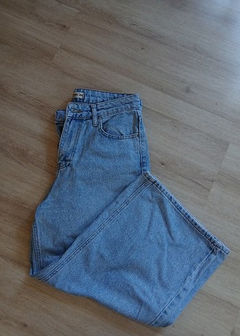 açık Mavi Kadın Salaş Midi Denim Jean