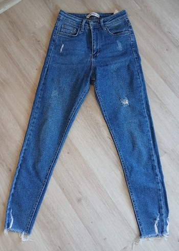 Koyu Mavi Renk Kadın Denim Jean