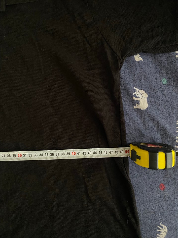 Unisex Siyah Kısa Kollu Polo Tişört - Görsel 4