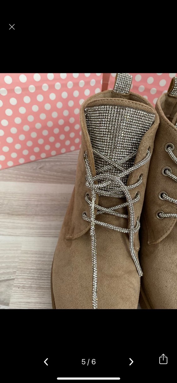 Bej Süet Blok Topuklu Kadın Bot - Görsel 3