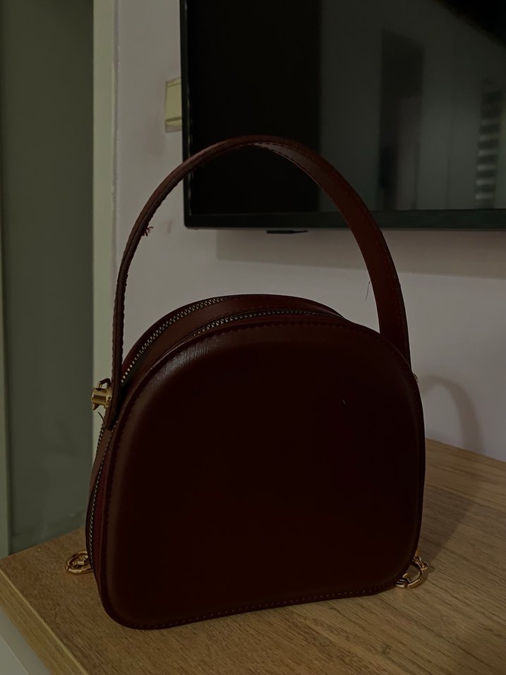 Bordo Deri Kadın Çanta - WALENTIA - Görsel 3