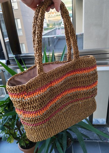 Bohem Tarz Örgü Kadın Çanta - Görsel 3