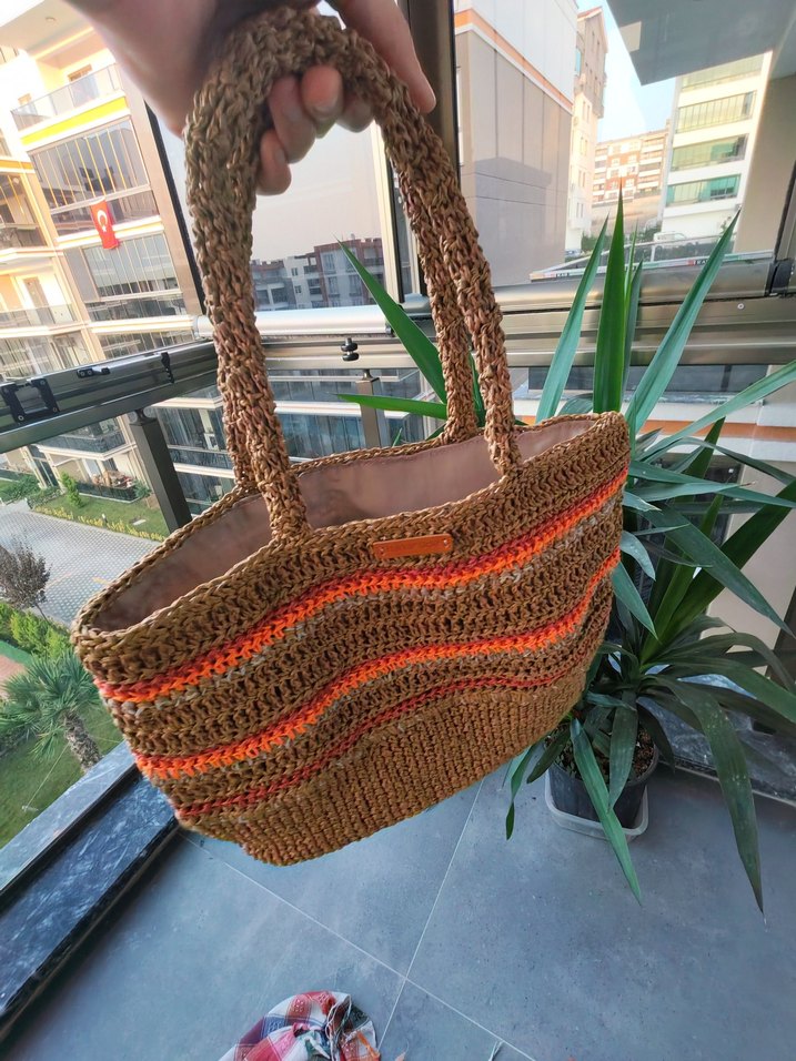 Bohem Tarz Örgü Kadın Çanta - Görsel 2