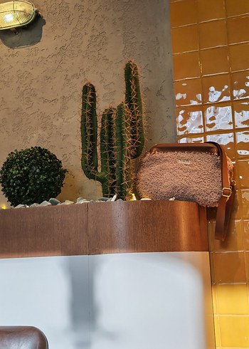 Kürk Detaylı Bej Yün Kadın Çanta - Görsel 2