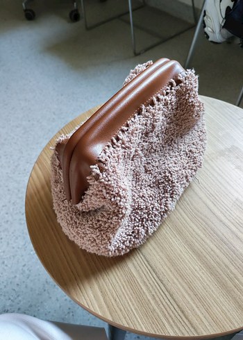 Kürk Detaylı Bej Yün Kadın Çanta - Görsel 6