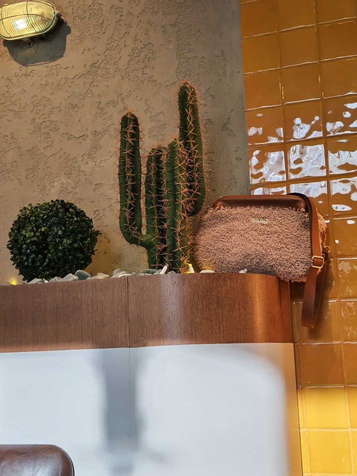 Kürk Detaylı Bej Yün Kadın Çanta - Görsel 2