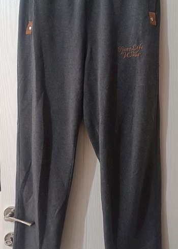 Gri Erkek Fermuarlı Rahat Kesim Eşofman Altı - Görsel 2