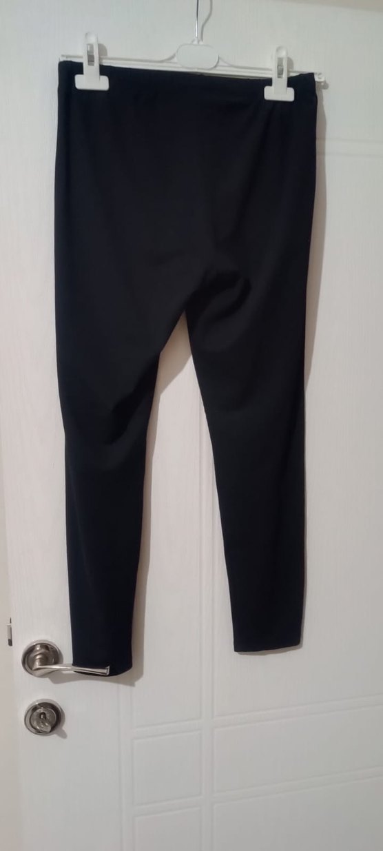 Siyah Kadın Penye spor  tayt - Görsel 2