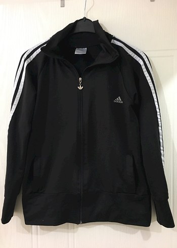 Siyah Adidas Fermuarlı Spor Ceket - Görsel 2