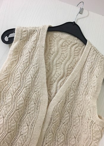 Bohem Stil Örgü Kadın Yelek - Görsel 2