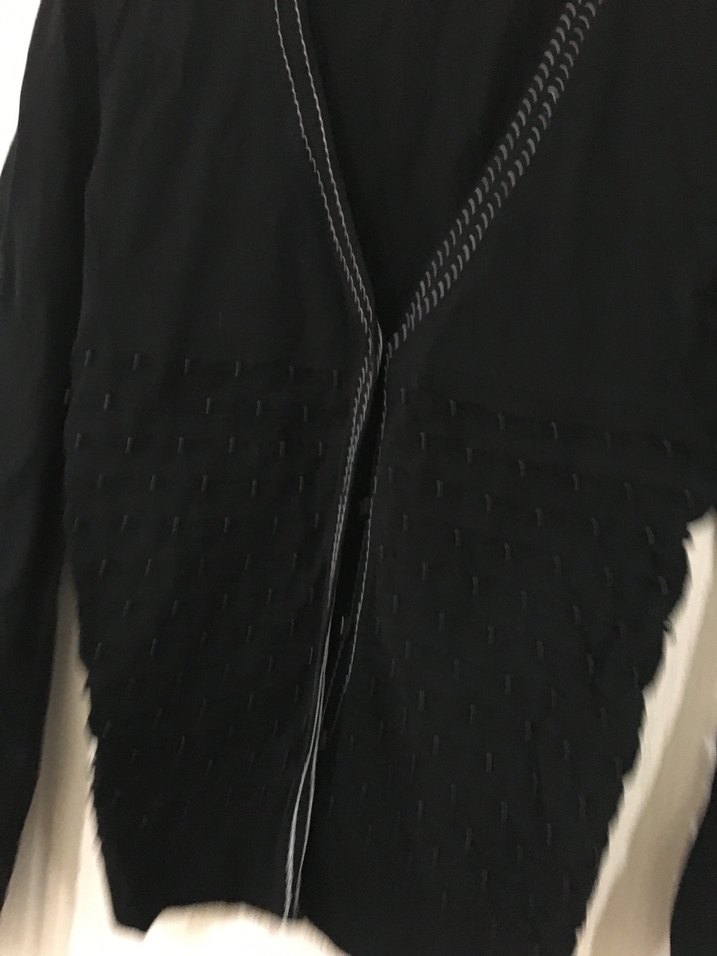 Siyah V Yaka Triko Kadın Hırka - Görsel 2