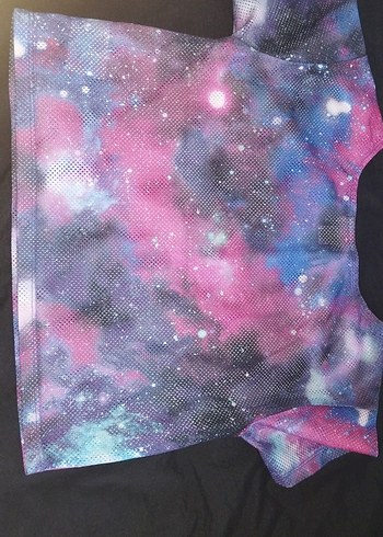 Kız Çocuk Mor Baskılı Kısa Kollu Tişört - Görsel 4