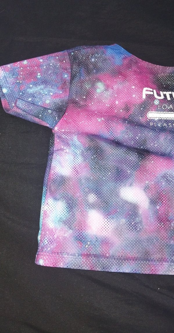 Kız Çocuk Mor Baskılı Kısa Kollu Tişört - Görsel 3