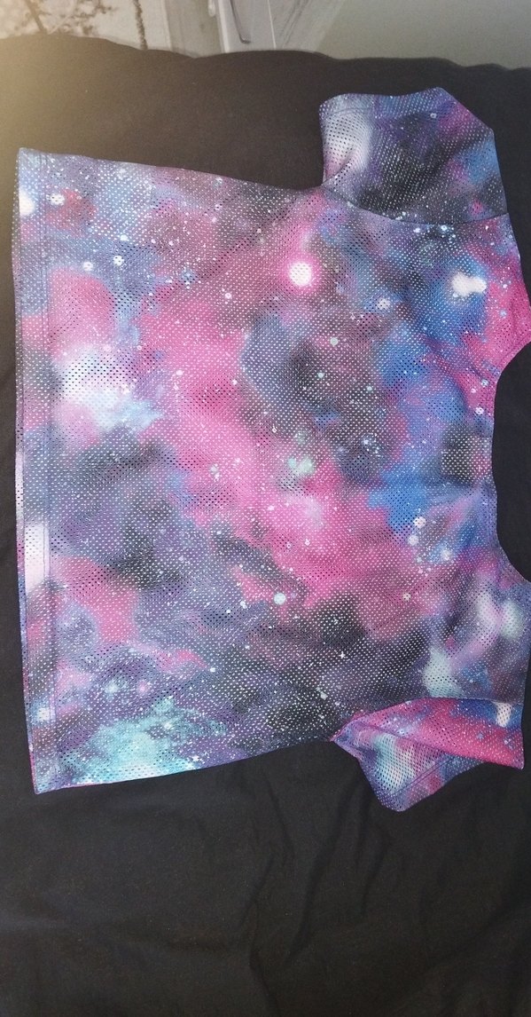 Kız Çocuk Mor Baskılı Kısa Kollu Tişört - Görsel 4