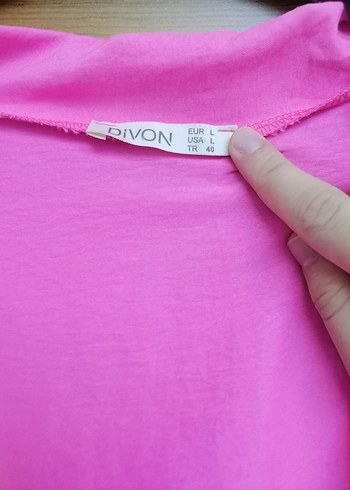 Pembe Kadın Midi Boy Kol Salaş Kimono - Görsel 3