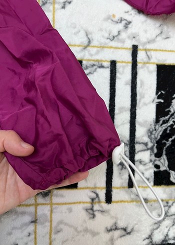 Parlak Mor Kadın Uzun Kollu Yağmurluk - Görsel 5