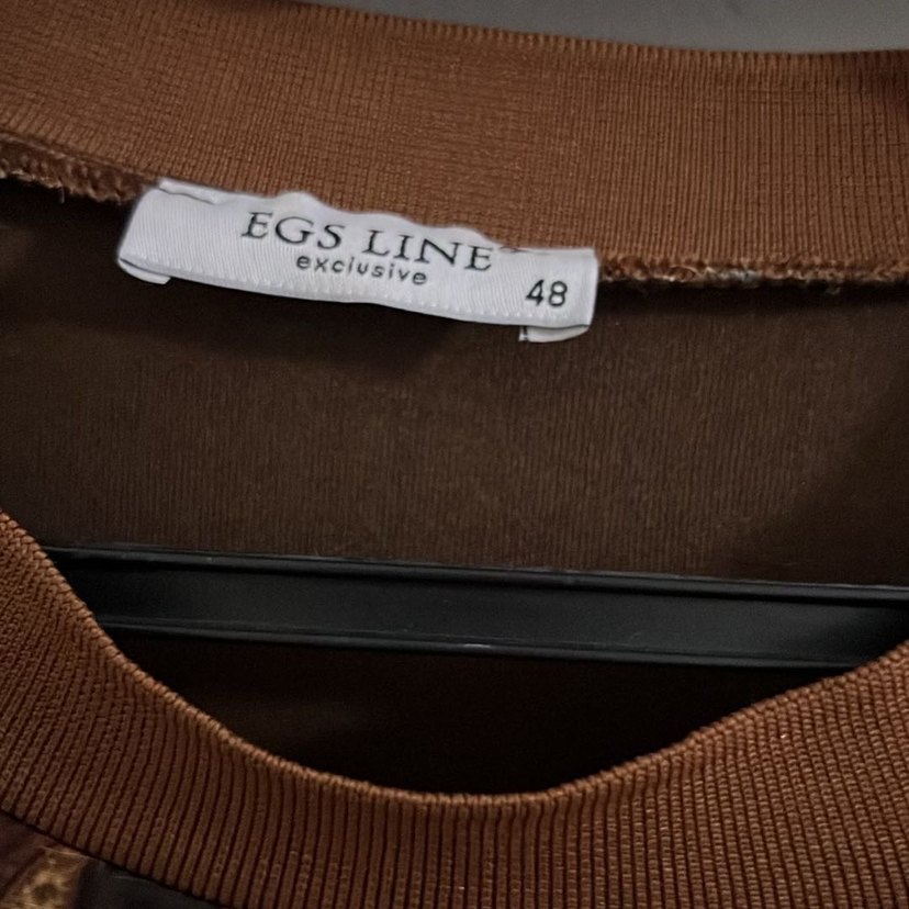 Bohem Tarz Uzun Kahverengi Desenli Elbise - Görsel 4