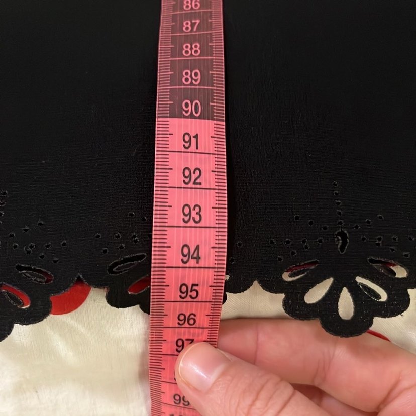 Bordo Siyah Uzun Drapeli Kadın Etek - Görsel 5