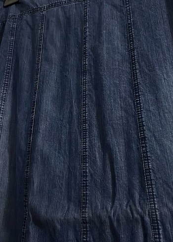Kadın Lacivert Uzun Denim Etek - Görsel 2