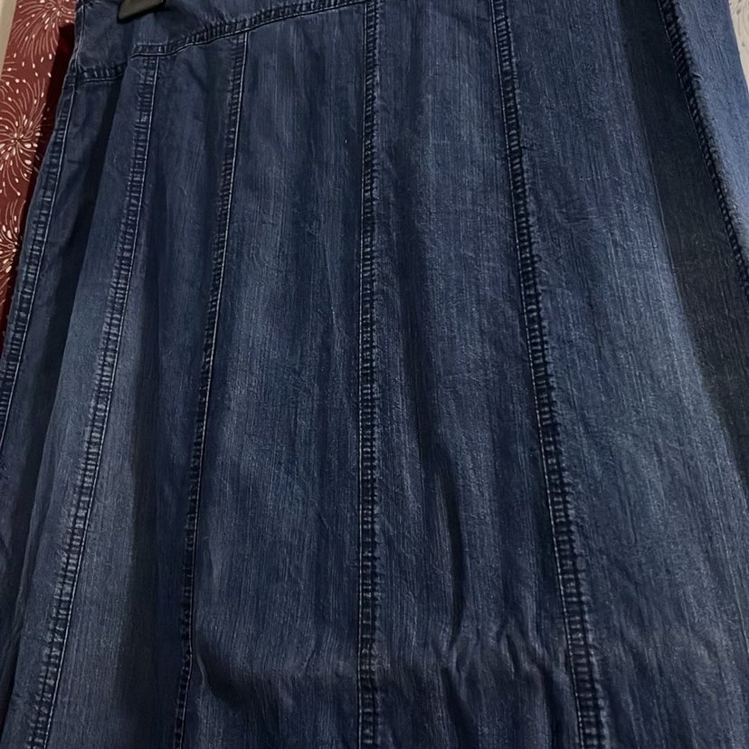 Kadın Lacivert Uzun Denim Etek - Görsel 2