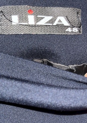 Drapeli Lacivert Uzun  Etek - Görsel 4