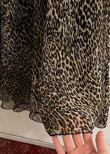 Leopar Desenli Uzun Kadın Etek - Görsel 2