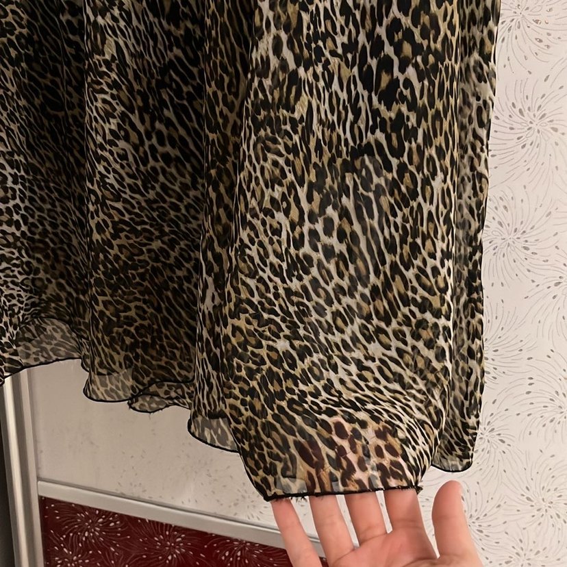 Leopar Desenli Uzun Kadın Etek - Görsel 2