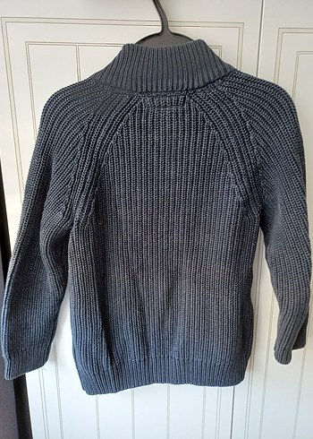 HM Erkek Çocuk Gri Yün Örgü Hırka - Görsel 6