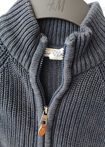 HM Erkek Çocuk Gri Yün Örgü Hırka - Görsel 3