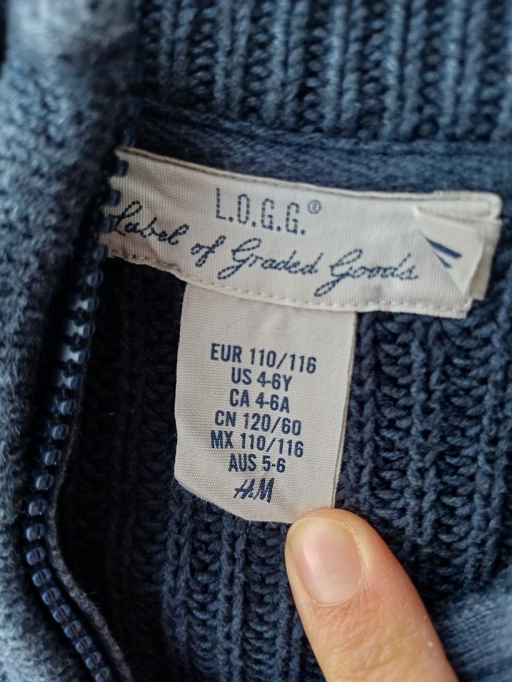 HM Erkek Çocuk Gri Yün Örgü Hırka - Görsel 2