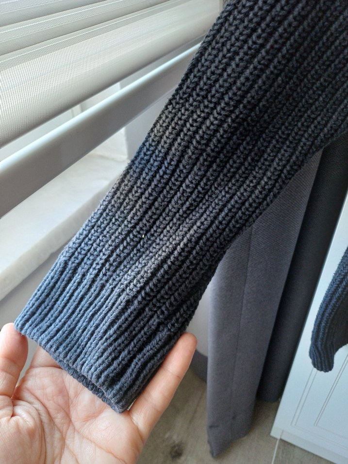 HM Erkek Çocuk Gri Yün Örgü Hırka - Görsel 4