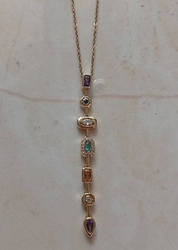 Accessorize Uzun Çok Renkli Bohem Nakışlı Kolye