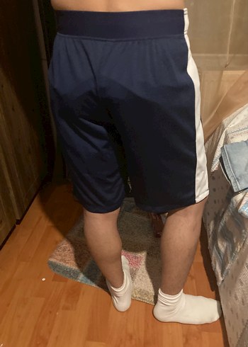 Erkek Beyaz Yan Şeritli Midi Şort - Görsel 3