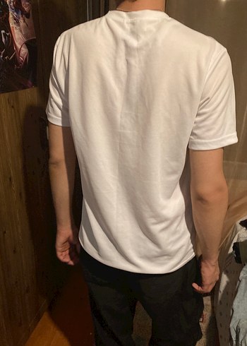 Beyaz Baskılı Kedi Temalı Tişört - Görsel 2