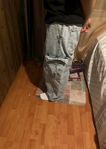 Denim kargo baggy jean - Görsel 3
